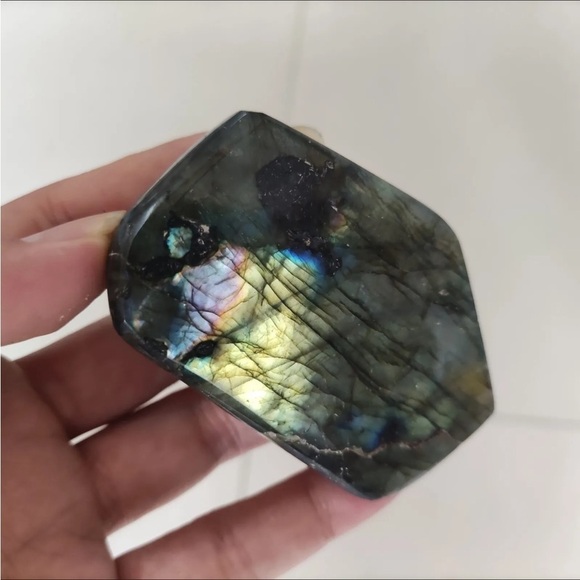 Large 130g Natural Labradorite Quartz Crystal Freeform Mineral Specimen Healing - Picture 5 of 11